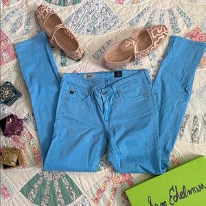 AG Adriano Goldschmied Women's Light Blue The Stilt Cigarette Jeans